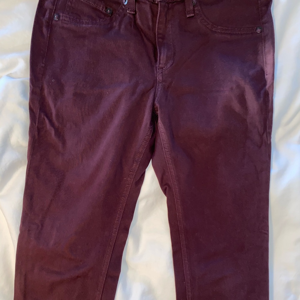 Rag & Bone Maroon Ombré Jeggings - 28